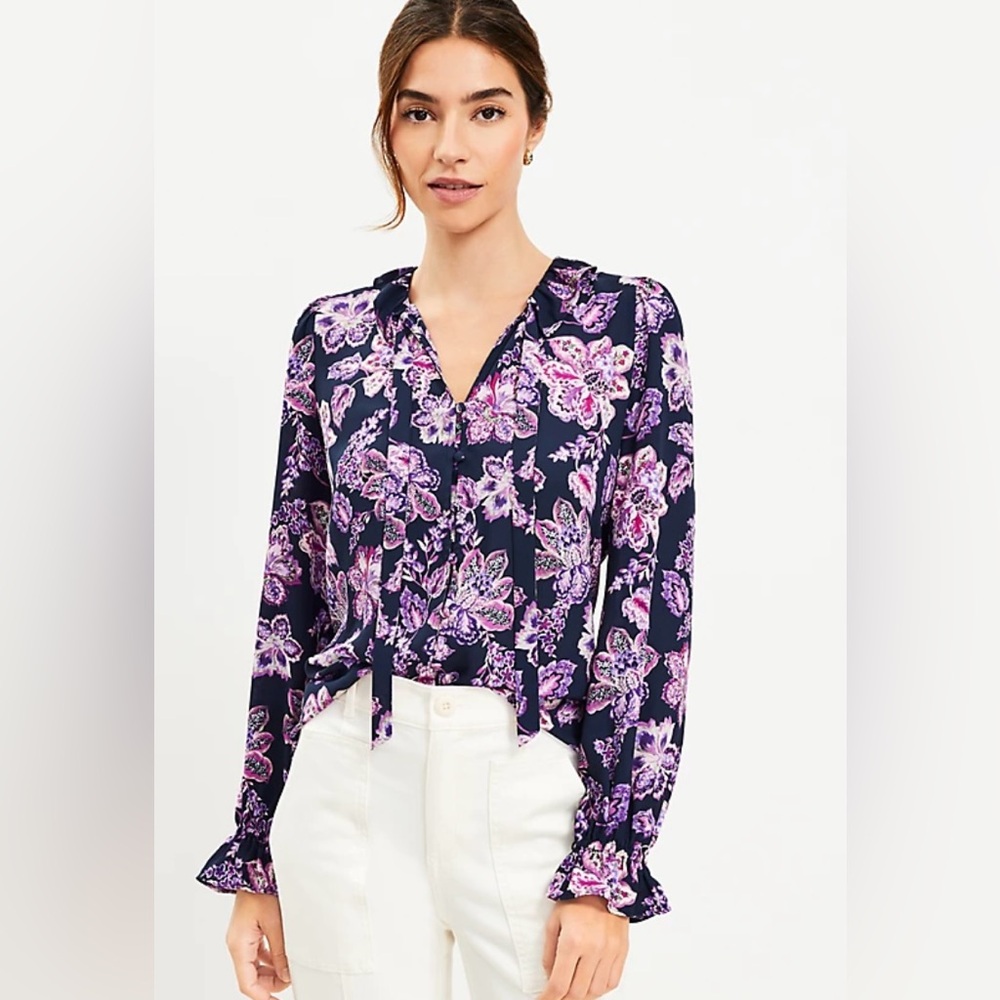LOFT floral blouse
